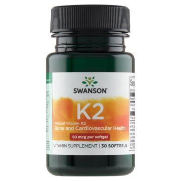 Swanson K-2, vitamina K 50 µg, 30 capsule gel