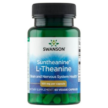 Swanson Suntheanine L-teanină, L-teanină, 60 capsule vegetariene