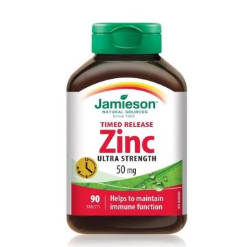 Jamieson Zinc 50 mg cu eliberare prelungita, 90 tablete