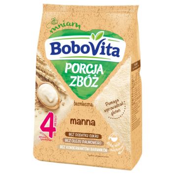 BoboVita Porcja Zbóż Porridge, fără lapte, fără zahăr adăugat, după 4 luni, 170 g