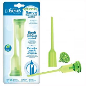 Dr Browns Standard Options+, piese pentru biberoane anti-colici, 2 x 250 ml