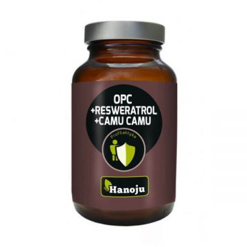 Hanoju, OPC + Resveratrol + Bio Camu Camu 500 mg, 60 capsule