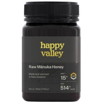 Happy Valley, miere de Manuka UMF 15+, 500 g