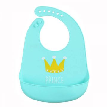 KioKids, bavetă din silicon cu buzunar, mentă, 1 buc