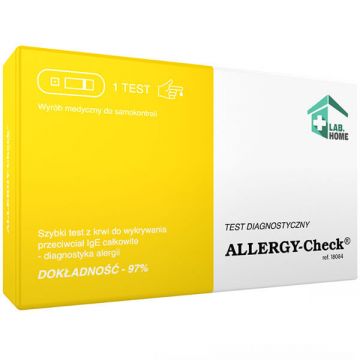 LabHome Allergy-Check, test de sânge pentru anticorpi IgE, diagnostic al alergiilor, 1 buc