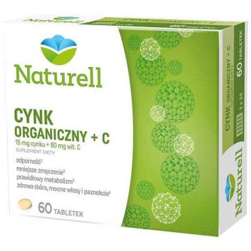 Naturell Organic Zinc + C, 60 comprimate