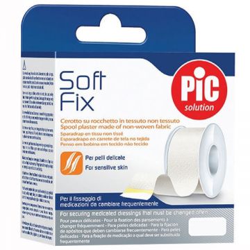 Pic Solution Soft Fix, adeziv nețesut, 2,5 cm x 5 m, 1 buc