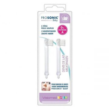 Visiomed Prosonic Baby, sfaturi periuță de dinți sonică, 2 bucăți