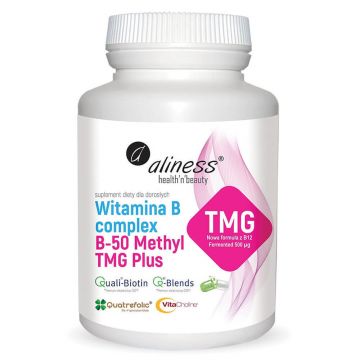 Aliness Vitamina B Complex B-50 Metil TMG Plus, 100 capsule vegetale