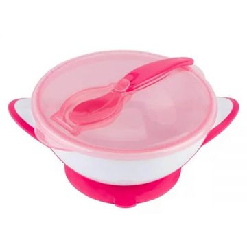 BabyOno, bol cu ventuză și lingură, 1063/03, pentru bebeluși și copii, 300 ml, 1 buc