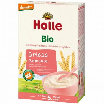 Crupe de grâu Holle Bio, cereale integrale, fără lapte, după 5 luni, 200 g