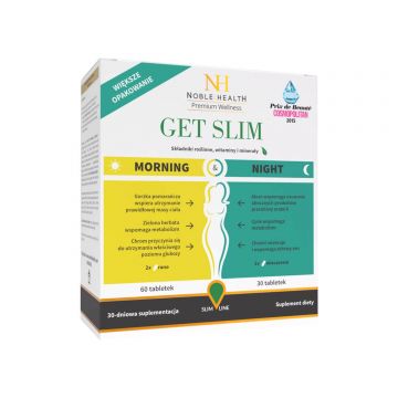 Noble Health Get Slim Dimineață, 60 comprimate + Noapte, 30 comprimate