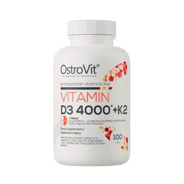 OstroVit Vitamina D3 4000 + K2, 100 comprimate