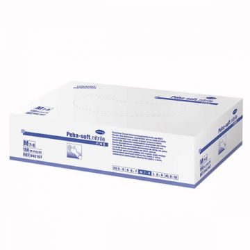 Peha-soft nitrile fino, mănuși din nitril, nesterile, fără pudră, albastre, mărimea M, 150 bucăți