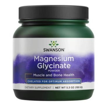 Swanson Magnesium Glycinate Powder, chelat de magneziu, 150 g