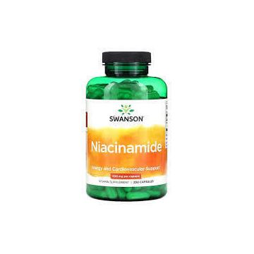 Swanson Niacinamide, niacină 500 mg, 250 capsule
