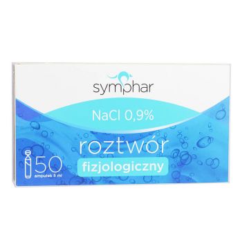 Symphar, soluție fiziologică NaCl 0,9%, fiole, 50 x 5 ml