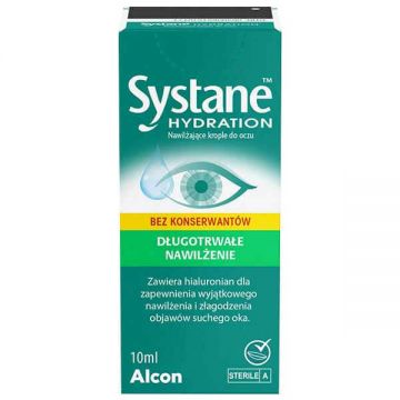 Systane Hydration, picături hidratante pentru ochi, fără conservanți, 10 ml