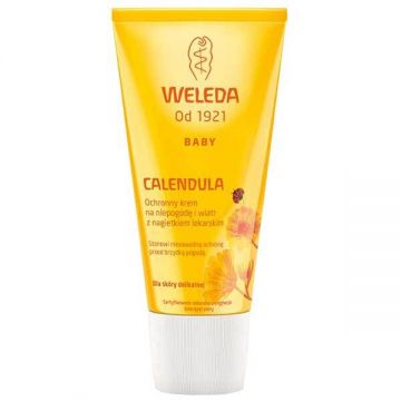 Weleda Calendula, cremă de protecție pentru copii, pentru vânt și vreme rea, cu calendula, 30 ml