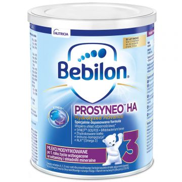 Bebilon Prosyneo HA Hidrolizat Advance 3, lapte modificat, după 1 an, 400 g