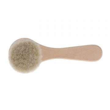 Bocioland, perie de păr din lemn, din păr natural de capră, rotundă, 1 buc