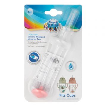 Canpol Babies, tub de silicon fără picurare cu greutate, roz, 56/609, 1 buc