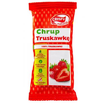 Crispy Natural, Crispy Strawberry, chipsuri de căpșuni uscate, 10 g