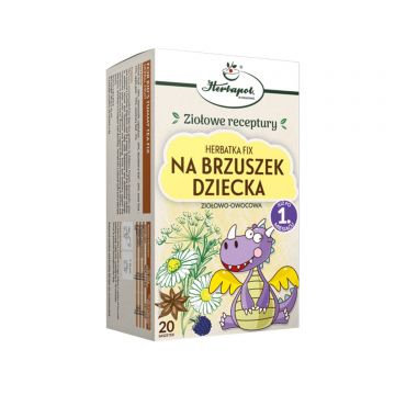 Herbapol Na Brzuszek Dziecka, ceai fix pe bază de plante și fructe, după 1 lună, 20 pliculețe