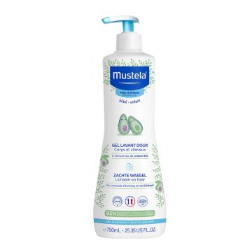 Mustela Bebe Enfant, gel de curățare delicată pentru corp și cap, de la naștere, 750 ml