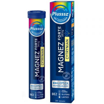 Plusssz Magnesium Forte Citrate, aromă de portocale-maracuja, 24 comprimate efervescente