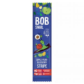 Bob Snail Stripe Fruit Snack, măr, pară, afine, 14 g