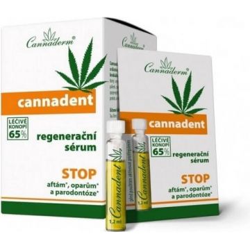 Cannaderm CANNADENT ser regenerant 10×1,5 ml, pentru afte și răni reci