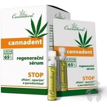 Cannaderm CANNADENT ser regenerant 10×1,5 ml, pentru afte și răni reci
