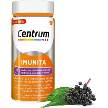 Centrum Immunity cu extract de soc negru 1x60 cps, multivitamine cu vitamina C și D pentru întărirea imunității