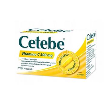 Cetebe Vitamina C 500 mg, 30 capsule