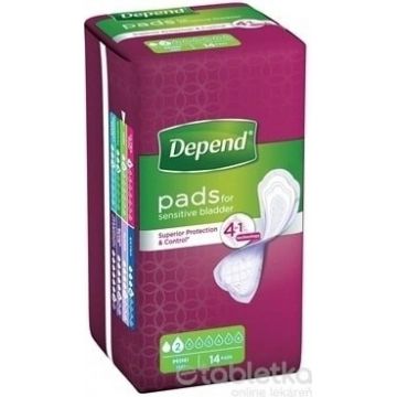 DEPEND MINI 1×14 buc, tampoane pentru incontinență