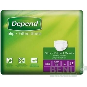 DEPEND Slip SUPER PLUS L 1×15 buc, scutece respirabile