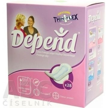 DEPEND ULTRA MINI 1×22 buc, tampoane pentru incontinență 7×19 cm