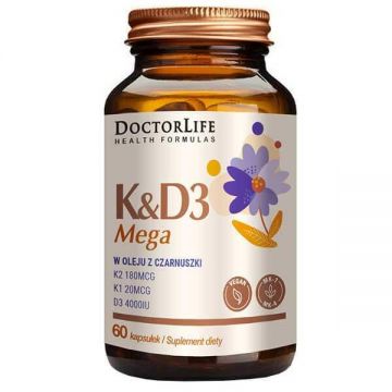 Doctor Life K&D Mega în ulei de chimen negru, 60 capsule