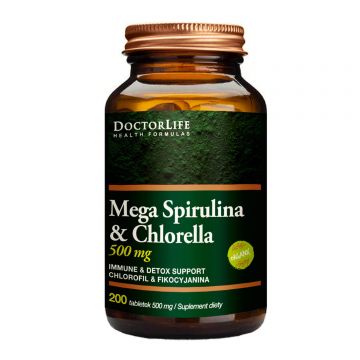 Doctor Life Mega Spirulina & Chlorella, 200 comprimate