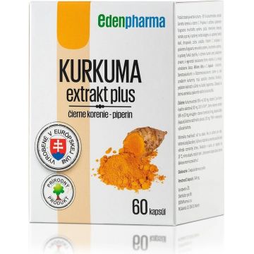 EDENPharma KURKUMA extract plus 1×60 cps, supliment alimentar