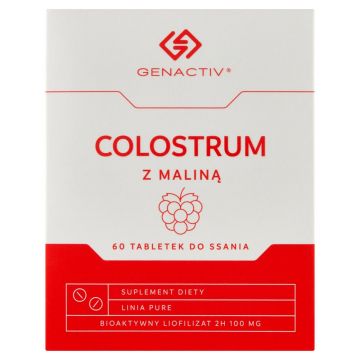 Genactiv Colostrum cu zmeură, 60 de pastiluțe