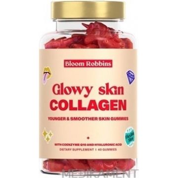 GLOWY SKIN COLLAGEN - Gummies de piele mai tânără și mai netedă 1×40 buc, supliment nutritiv cu colagen
