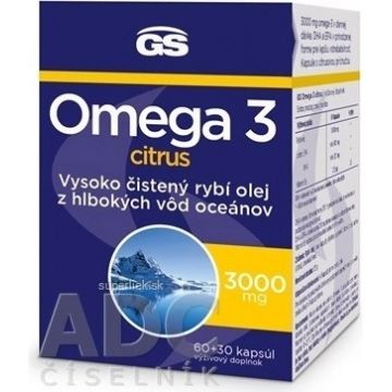 GS Omega 3 citrice, 60+30 capsule 1×90 cps, supliment alimentar