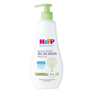 HiPP Babysanft gel de curățare pentru corp și păr, din prima zi, 400 ml