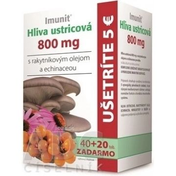 Imunit HLIVA ciupercă de stridie 800 mg cu cătină de mare. 1×60 cps, supliment alimentar