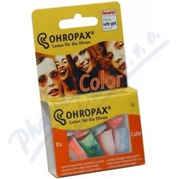 Inserții pentru urechi OHROPAX COLOR 1×8 buc, în ambalaj de plastic