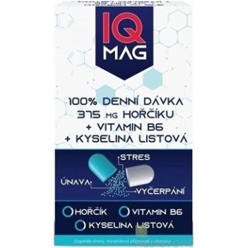 IQ Magnesium 375 mg + B6 1×60 cps, supliment alimentar
