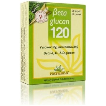 NATURES Betaglucan 120+ 1×30 cps, supliment alimentar
