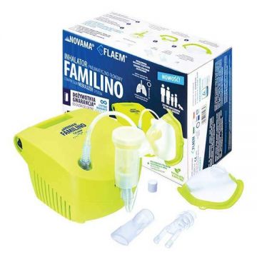 Novama Familino de la Flaem, un inhalator cu piston pneumatic pentru copii și adulți